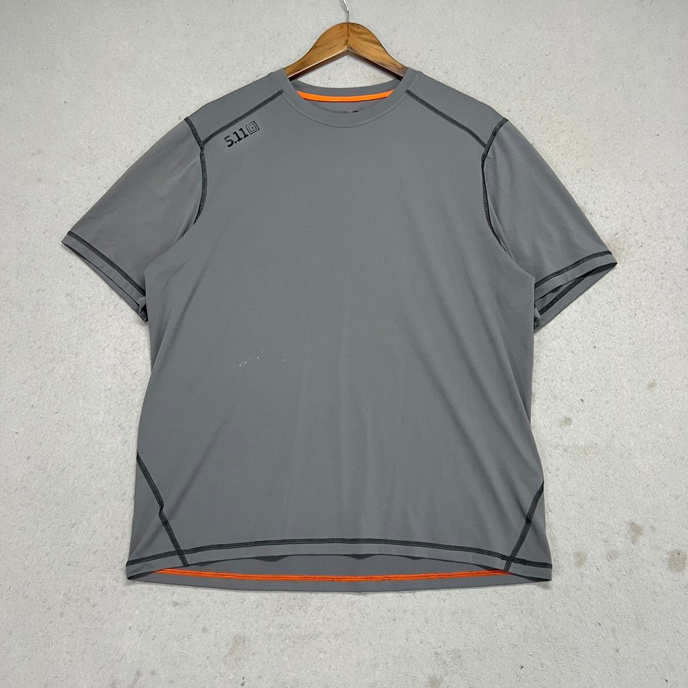 5.11 Tactical Mens Performance T-Shirt Gray Short Sleeve Training Top Size L